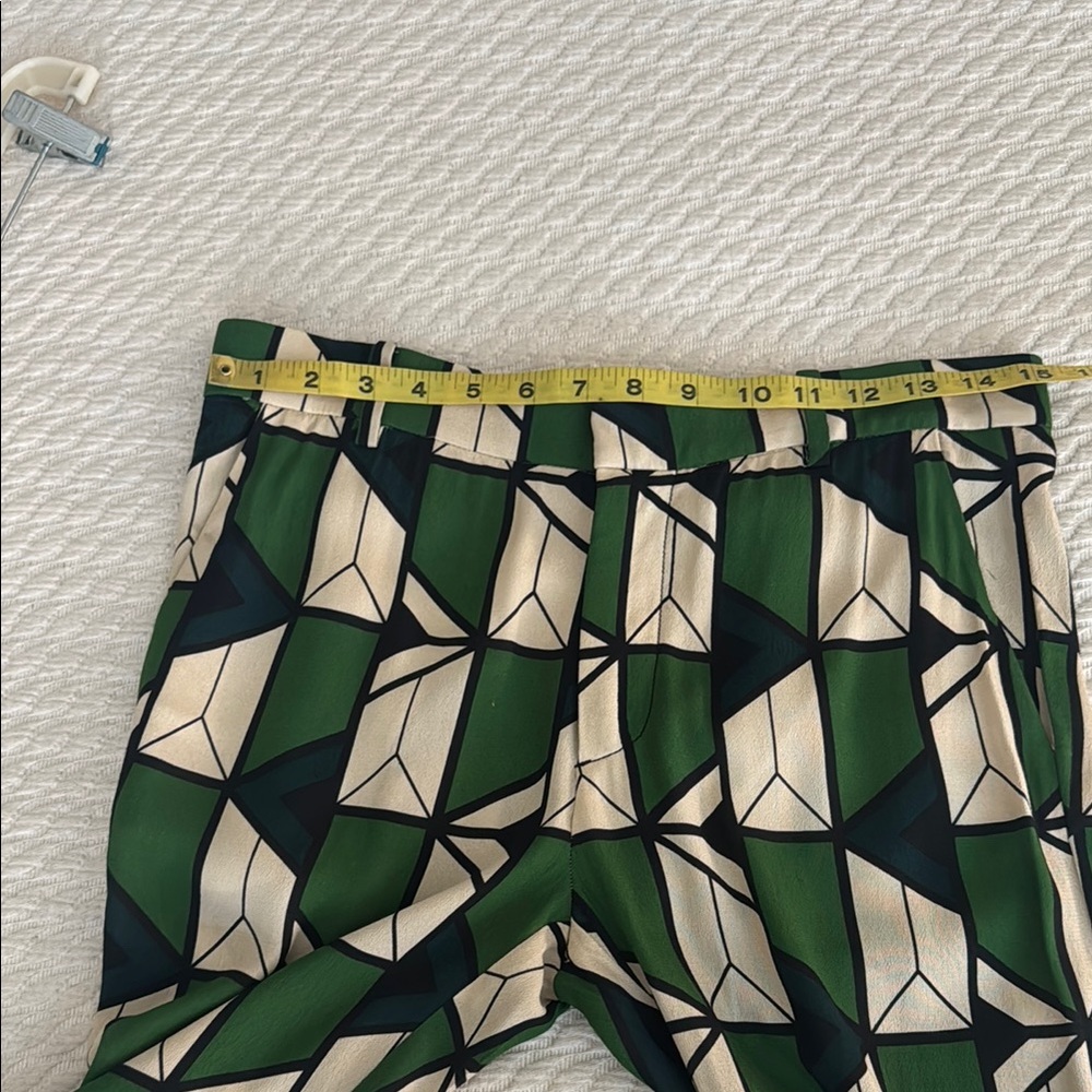 Zara Geometric Green and Cream Women's Pants Co-ord Jumpsuit - Picture 9 of 12